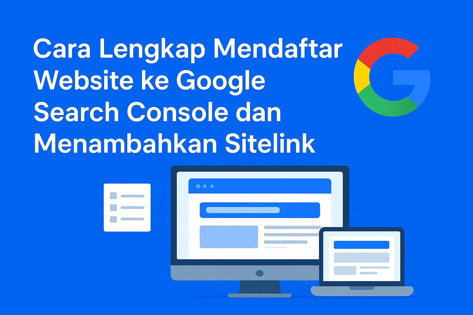 Cara Lengkap Mendaftar Website ke Google Search Console dan Menambahkan Sitelink