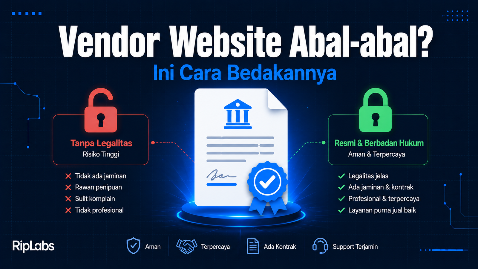 Kenapa Memilih Vendor Website yang Sudah Berbadan Hukum PT Itu Penting