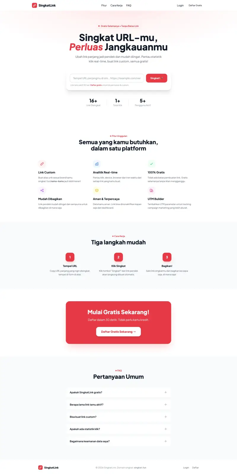 Web Singkat Link (URL Shortener)