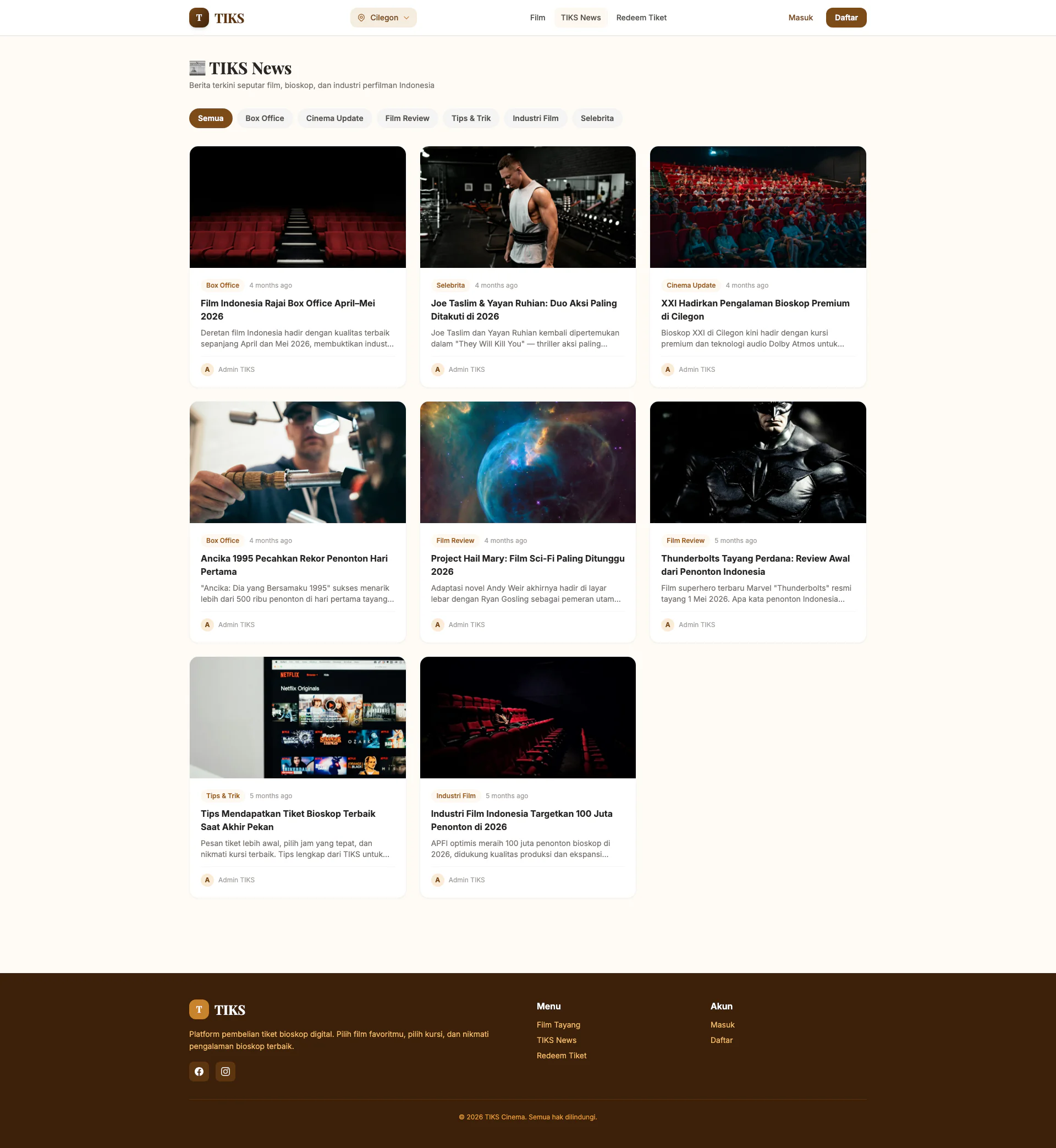 Gallery Web Beli Tiket Bioskop Online