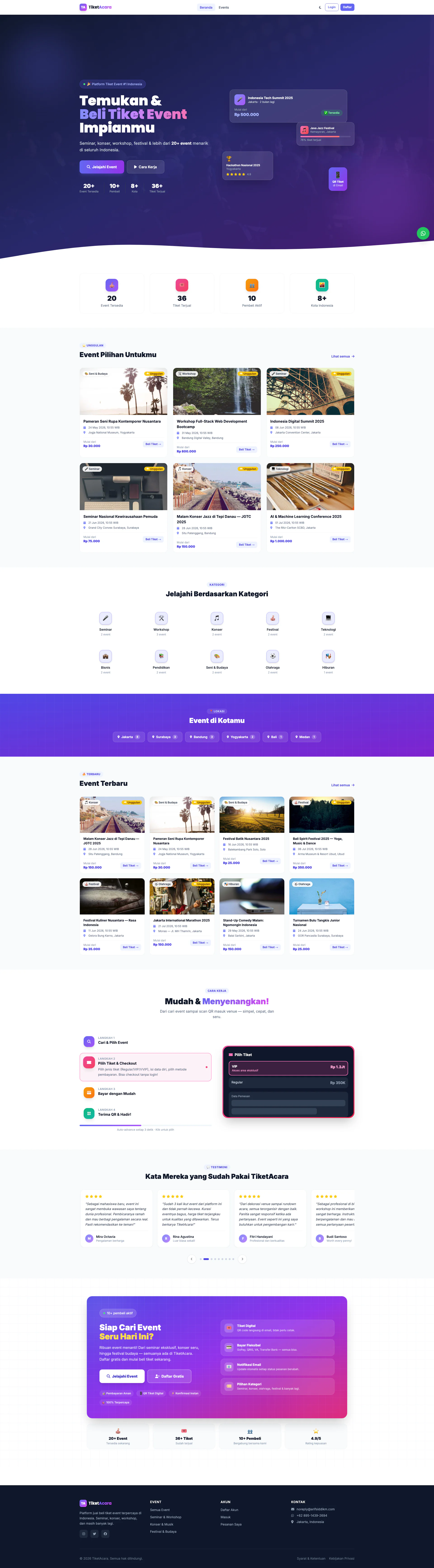 Gallery Web Pemesanan Tiket Acara Online