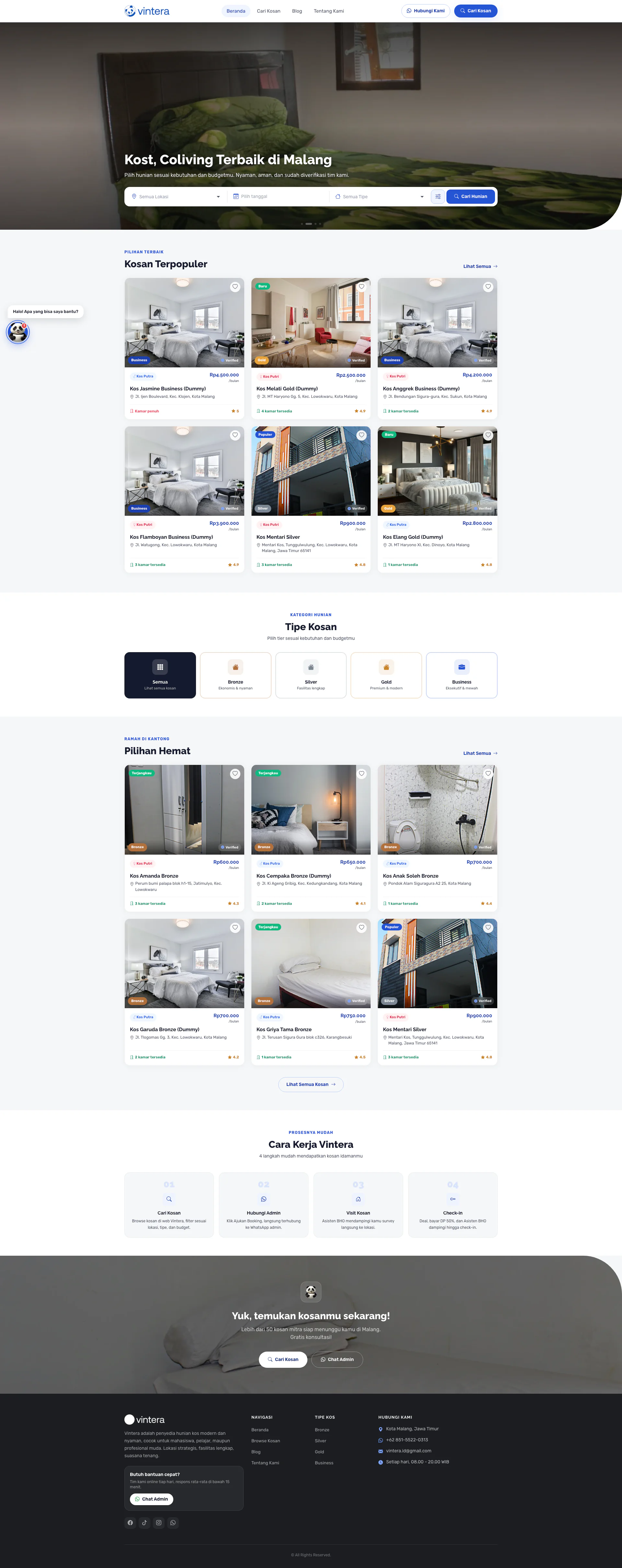 Gallery Web Booking Sewa Kost Online