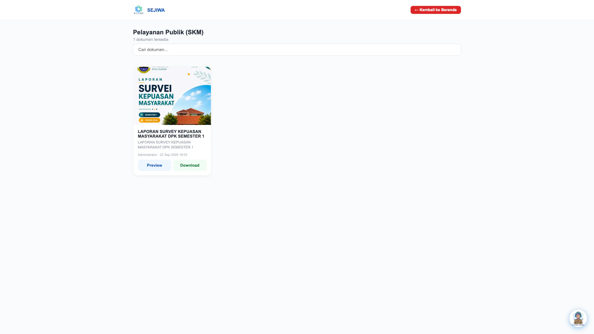 Gallery Web SEJIWA - Dinas Perpus Cilegon