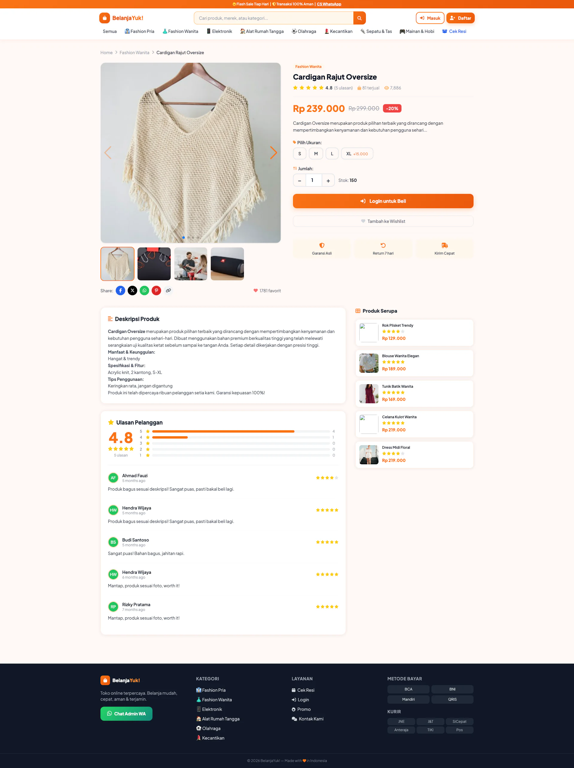Gallery Web Marketplace & Kurir