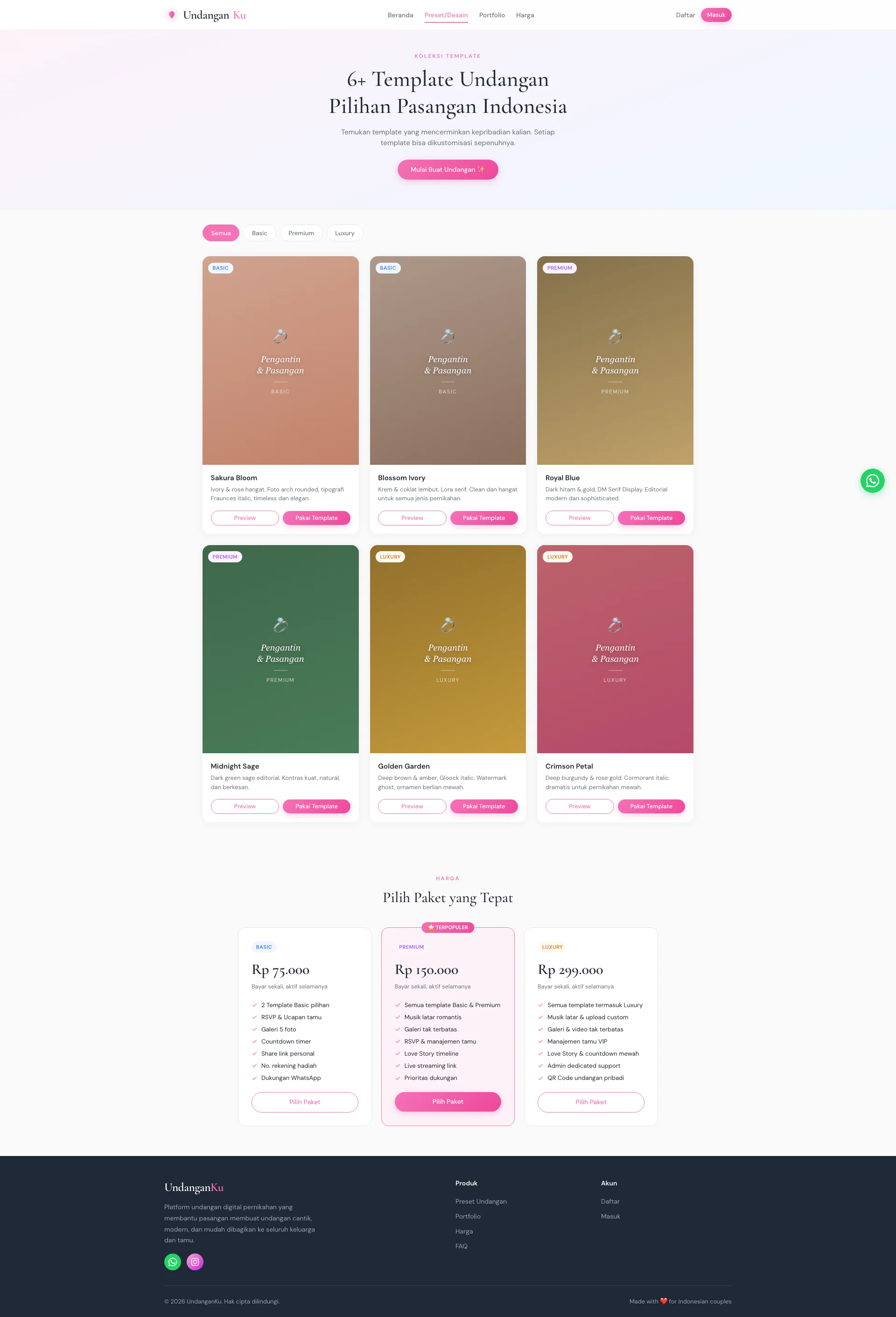 Gallery Web Undangan Digital Builder
