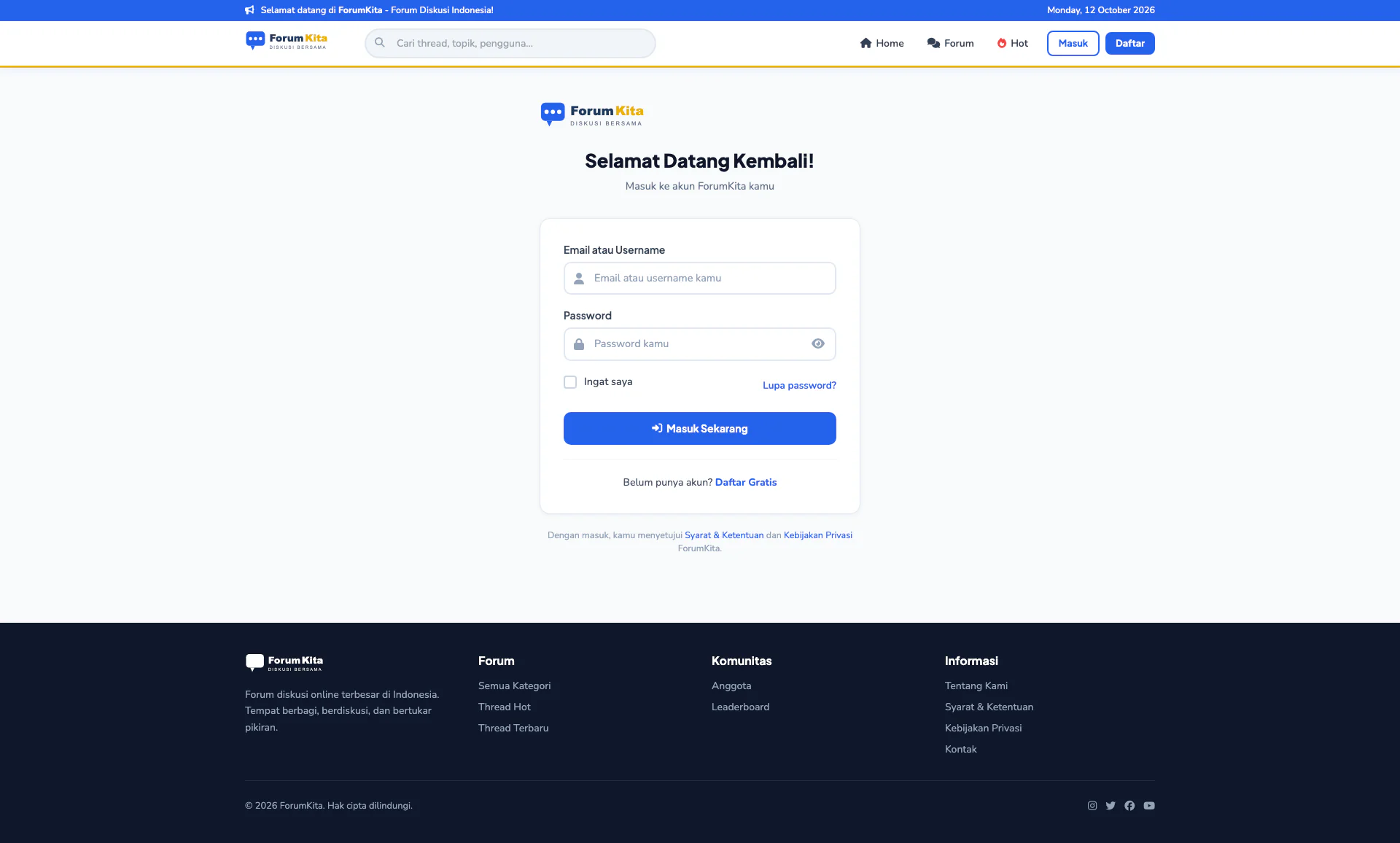 Gallery Web Forum Diskusi Online