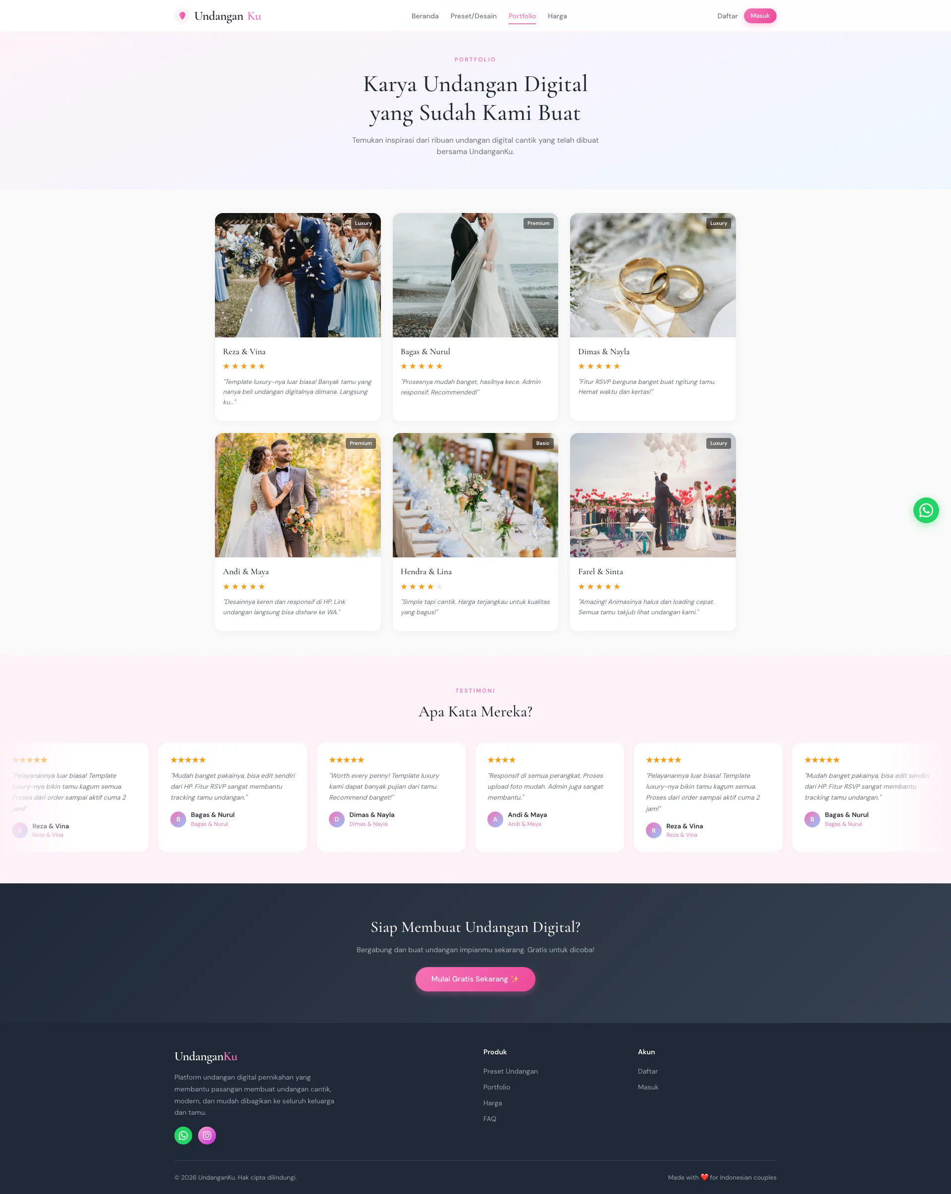 Gallery Web Undangan Digital Builder