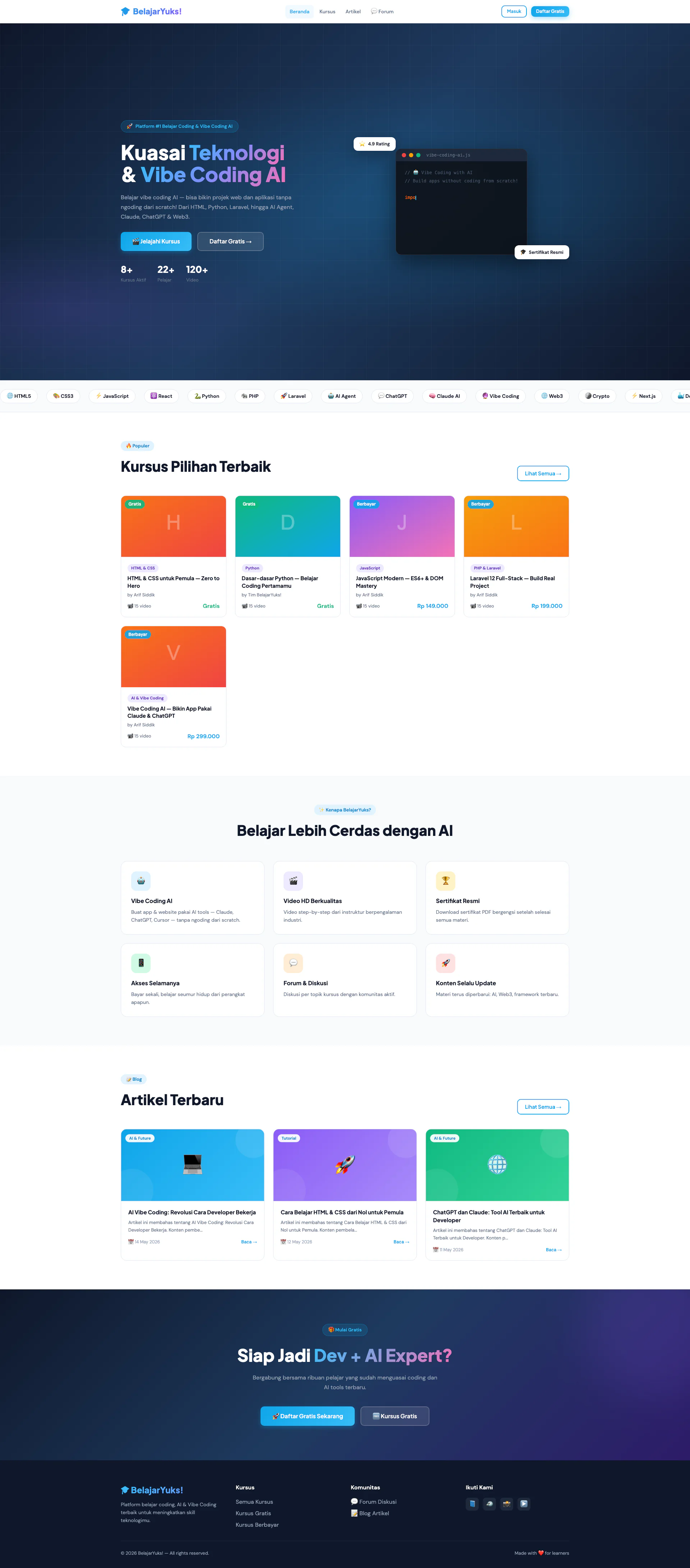 Web LMS Belajar Online