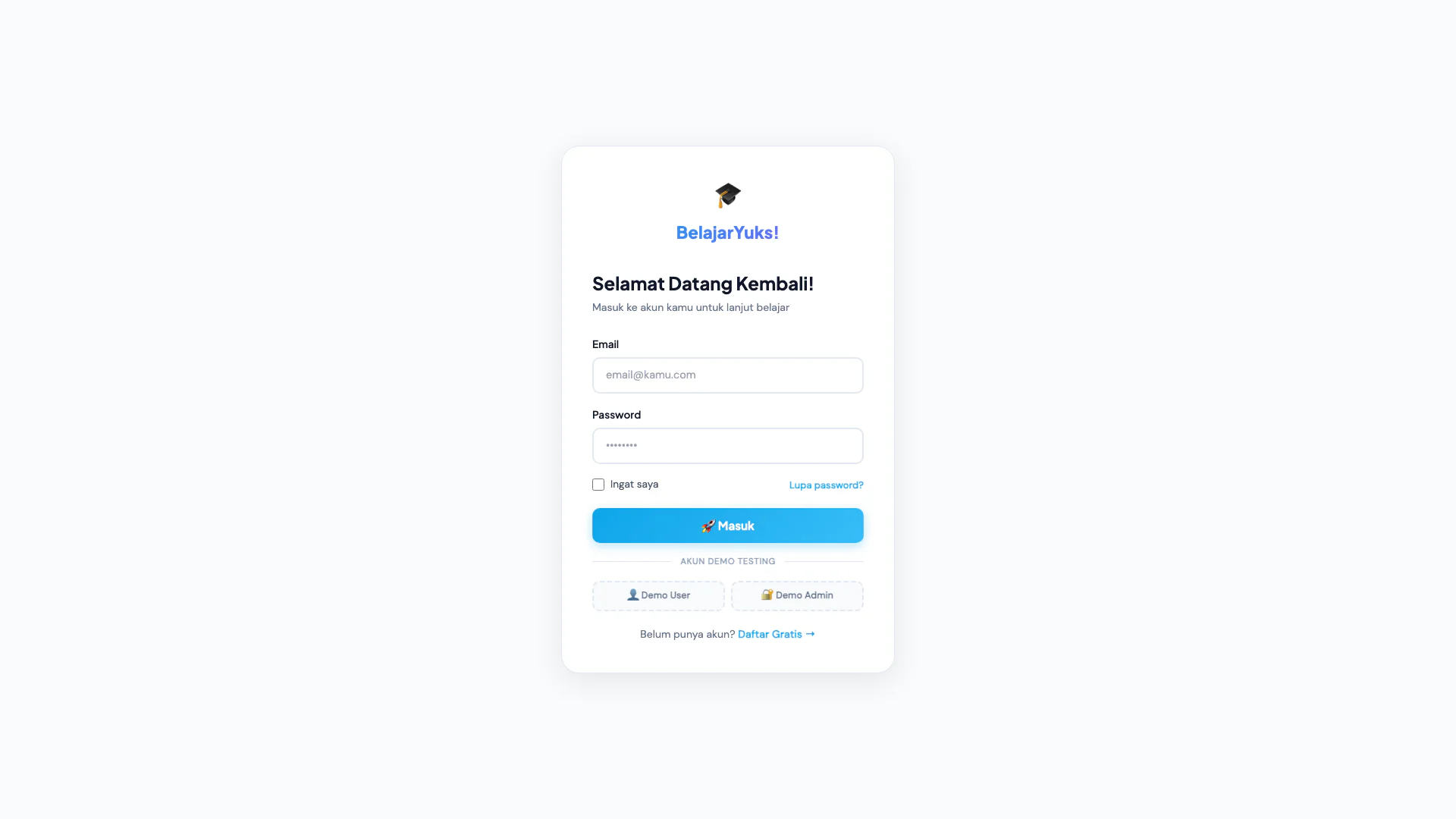 Gallery Web LMS Belajar Online