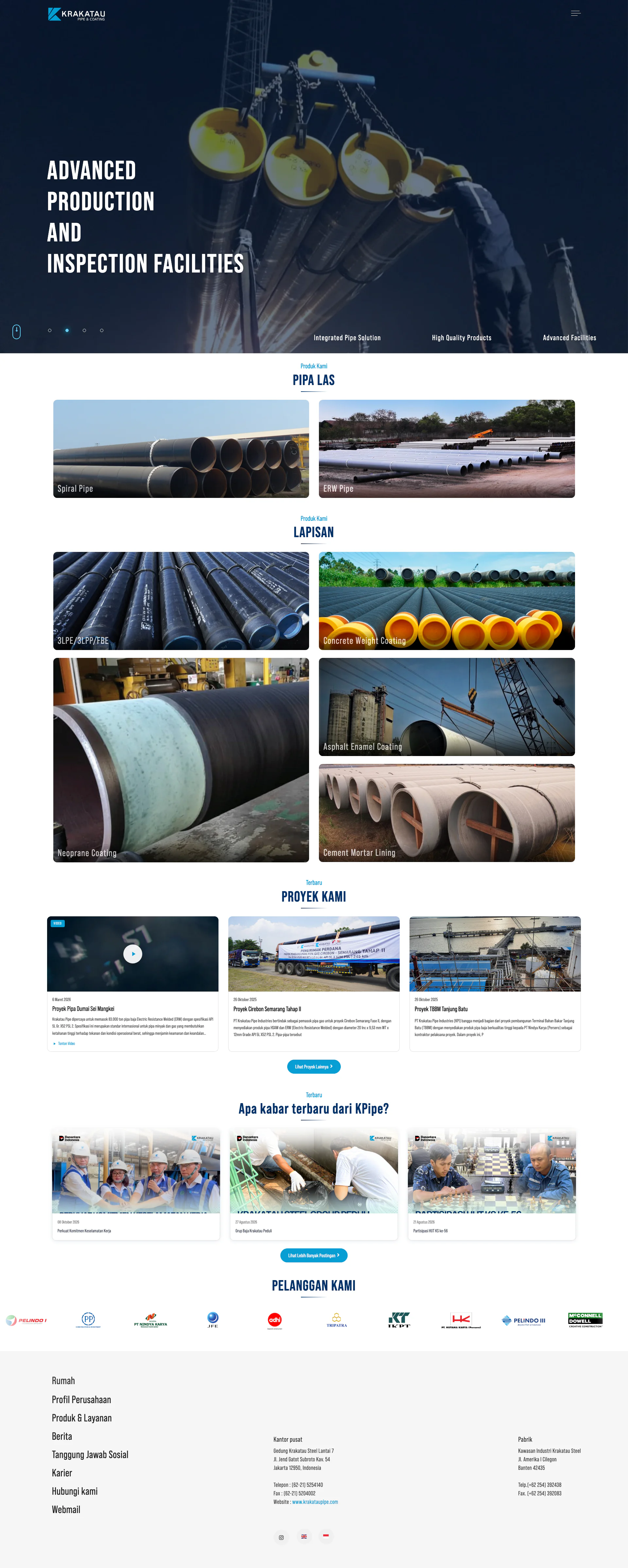 Gallery Web Profil Perusahaan PT. Krakatau Pipe Industries