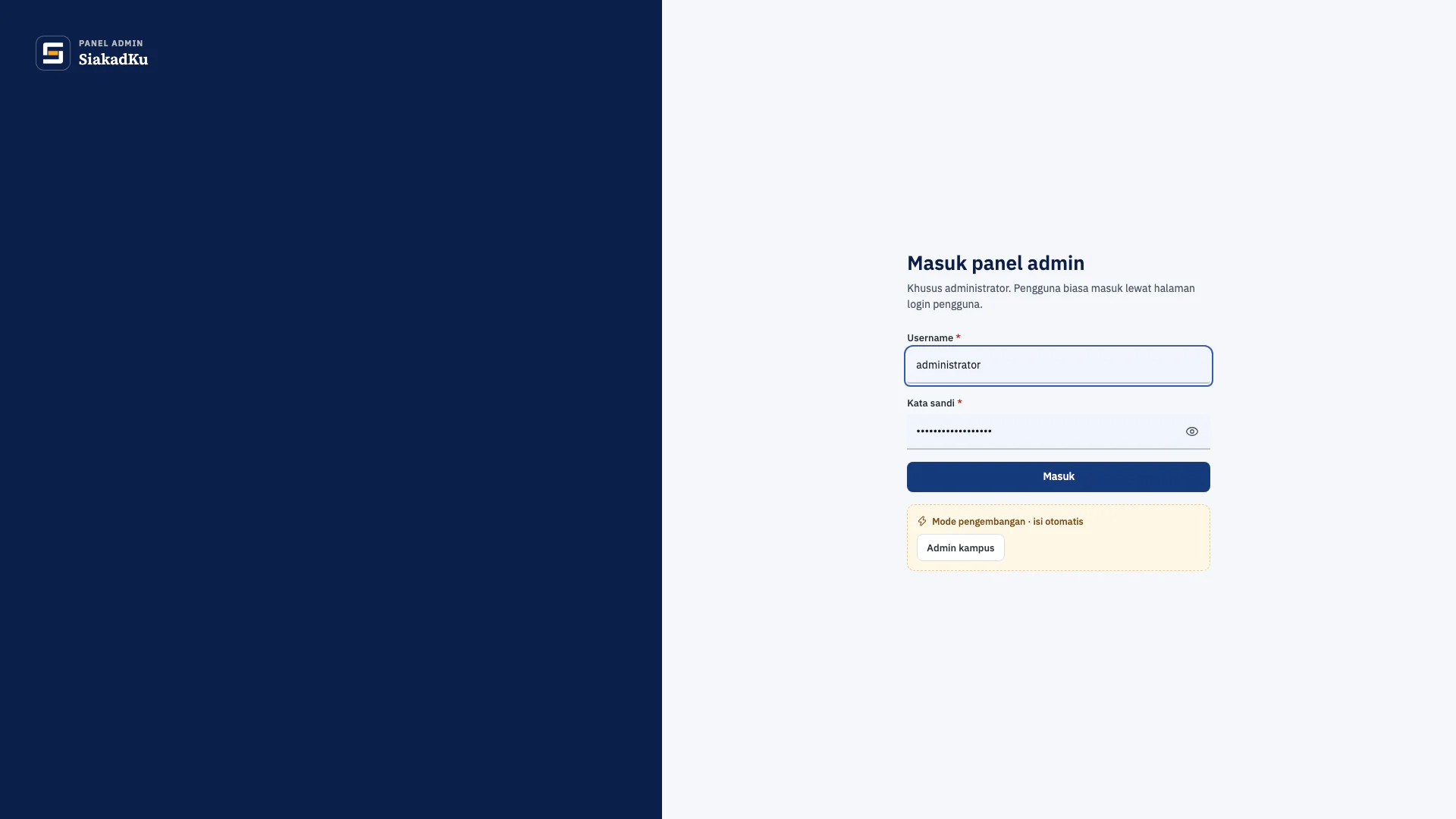 Gallery Web Sistem Informasi Akademik Kampus (SiakadKu)