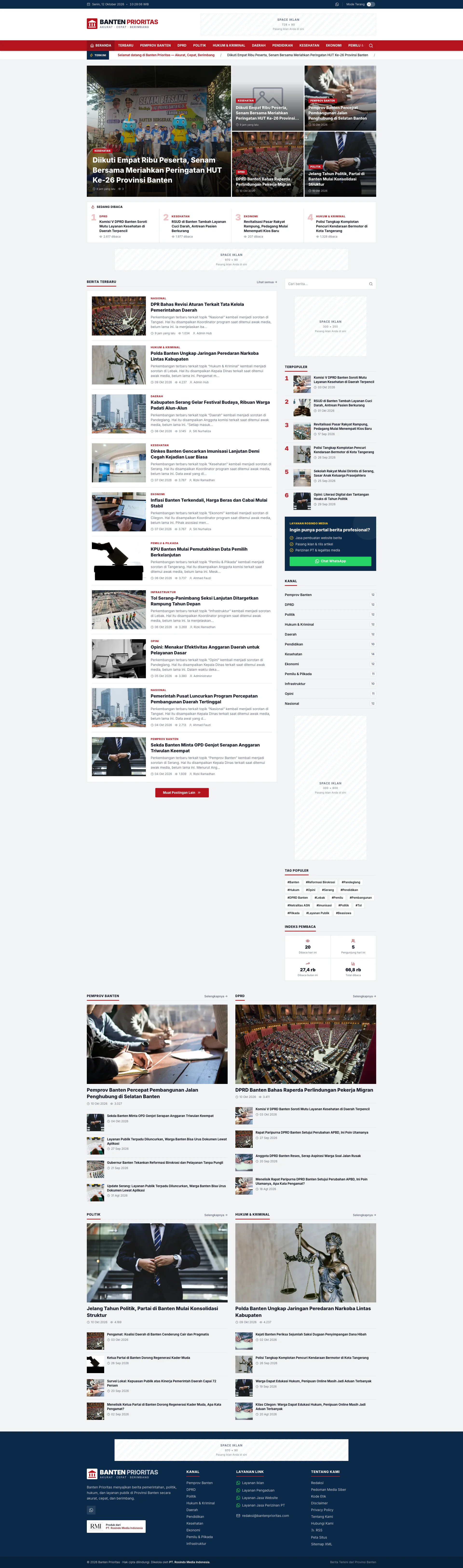 Web Portal Berita Banten Prioritas