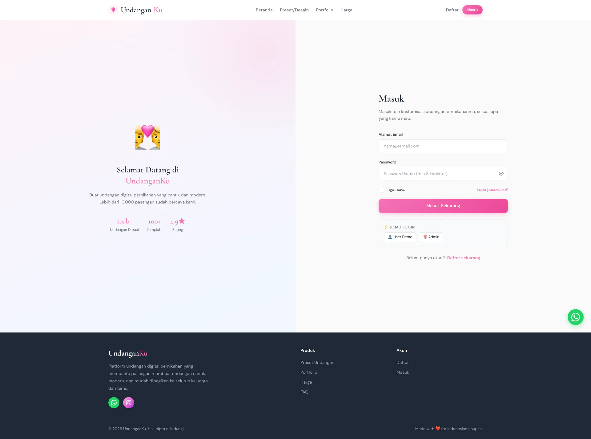 Gallery Web Undangan Digital Builder