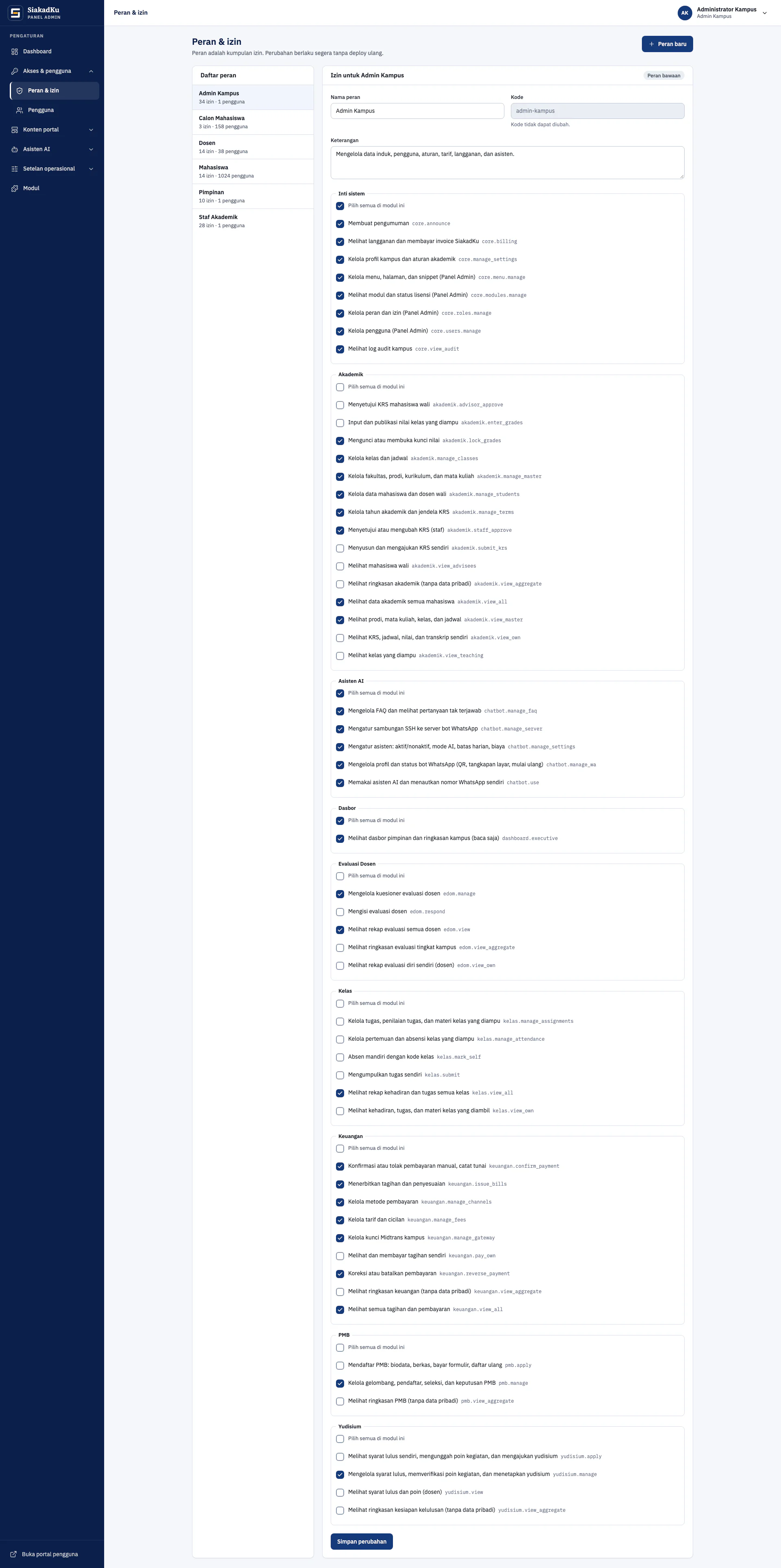 Gallery Web Sistem Informasi Akademik Kampus (SiakadKu)
